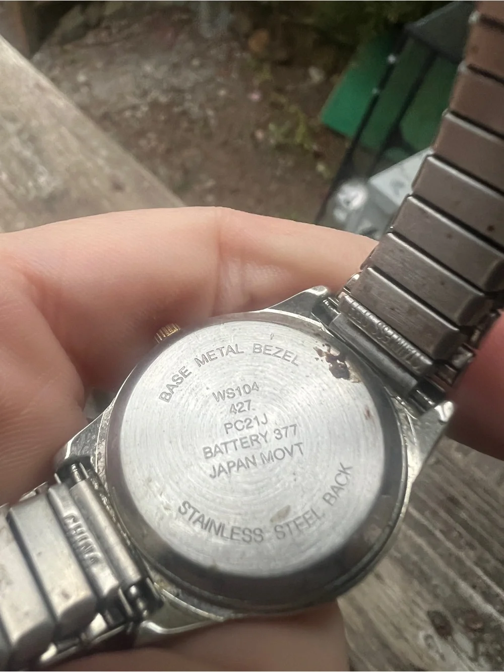 Two-Tone Silver and Gold Women's Watch with Blue Dial Accent